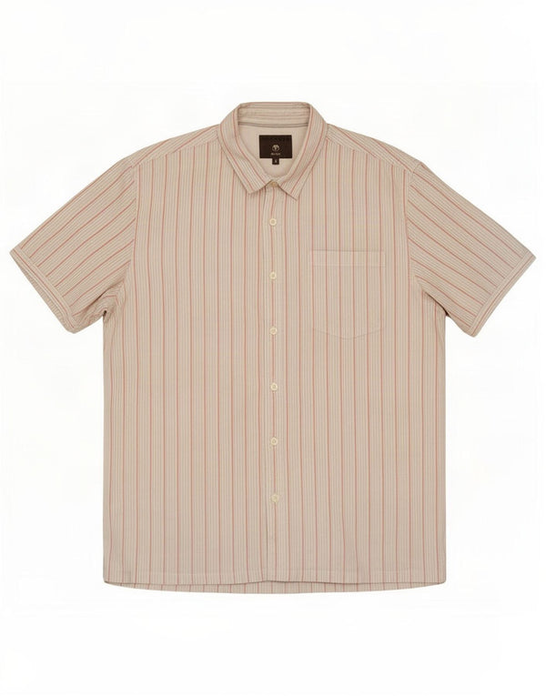 Camicia a maniche corte da uomo Fat Face XL Gessata bianca