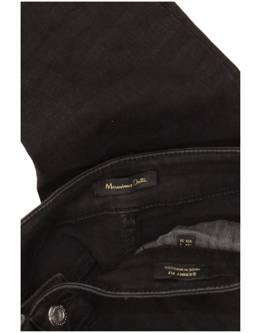 Jeans skinny da donna Massimo Dutti EU 38 Small W28 L30 Nero