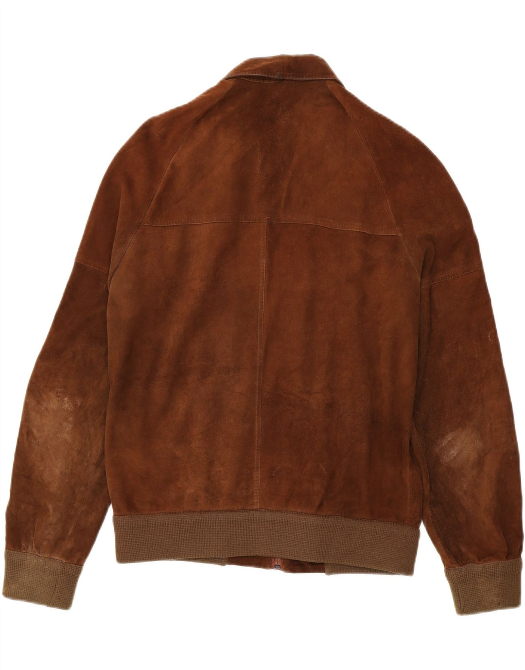 Giubbotto bomber in pelle scamosciata vintage da uomo UK 38 Marrone medio