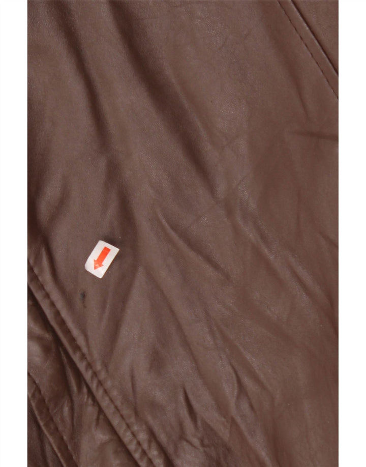 Giacca in pelle da uomo VINTAGE IT 56 3XL Marrone