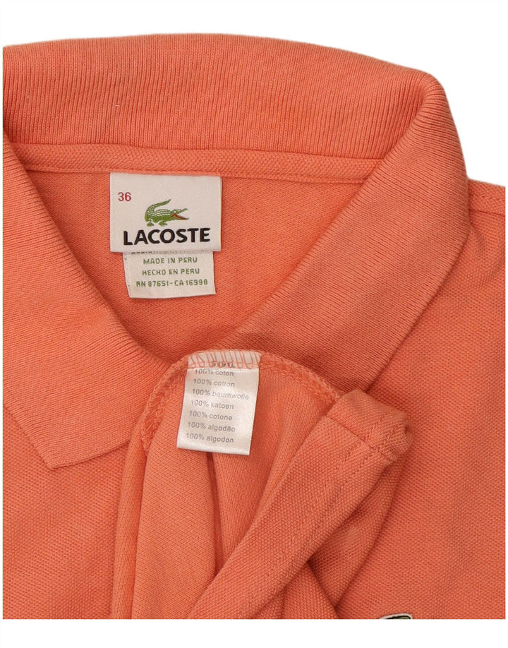 Polo da donna Lacoste taglia 36 piccola in cotone arancione