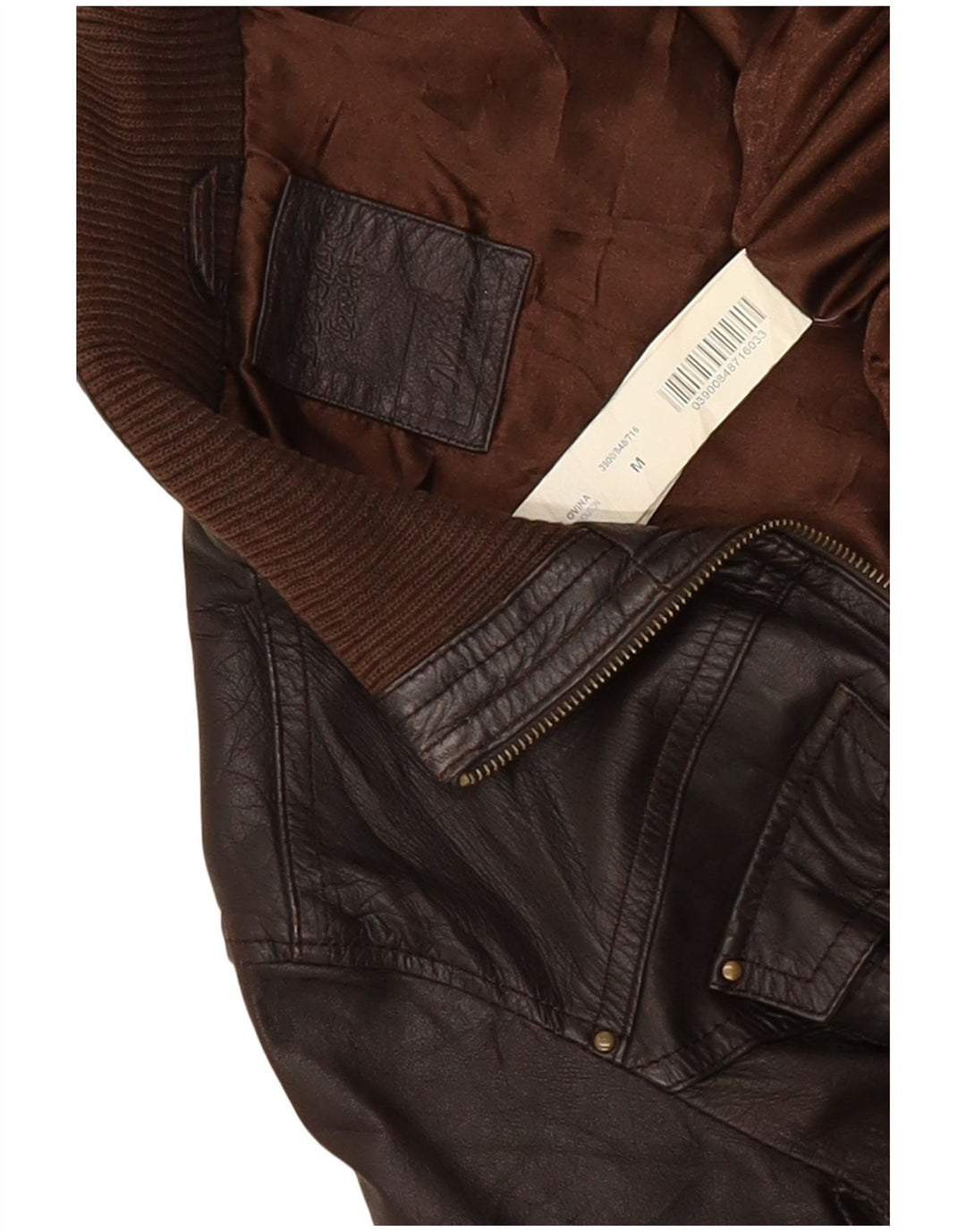 Giacca in pelle da donna Bershka UK 12 Marrone medio