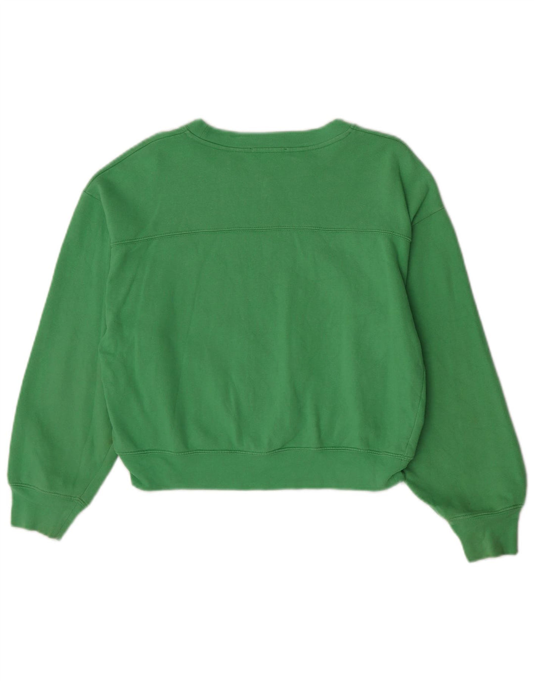 Felpa corta oversize da donna Zara, maglione UK 10 piccolo cotone verde