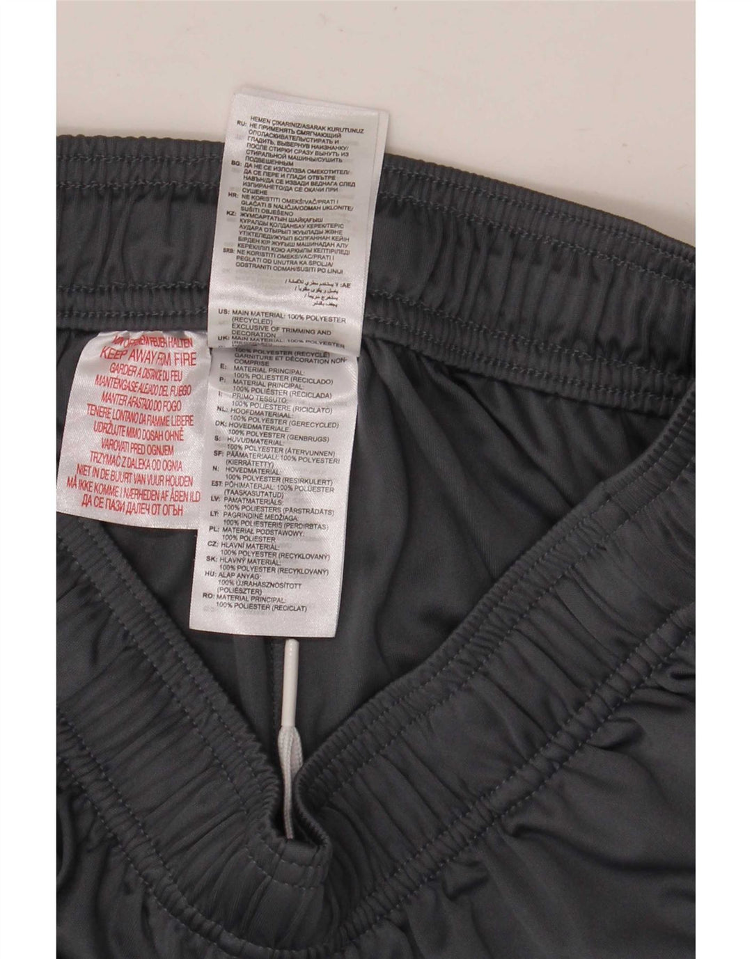 Pantaloncini sportivi Adidas Aeroready da ragazzo 15-16 anni in poliestere grigio
