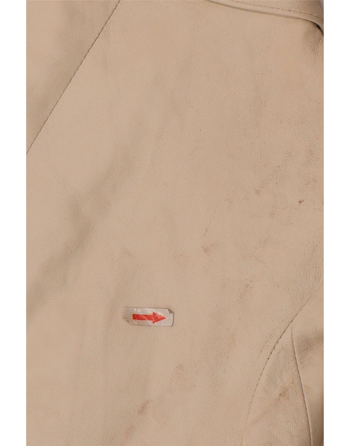 Giacca in pelle corta da donna Cayenne IT 42 Pelle bianca media