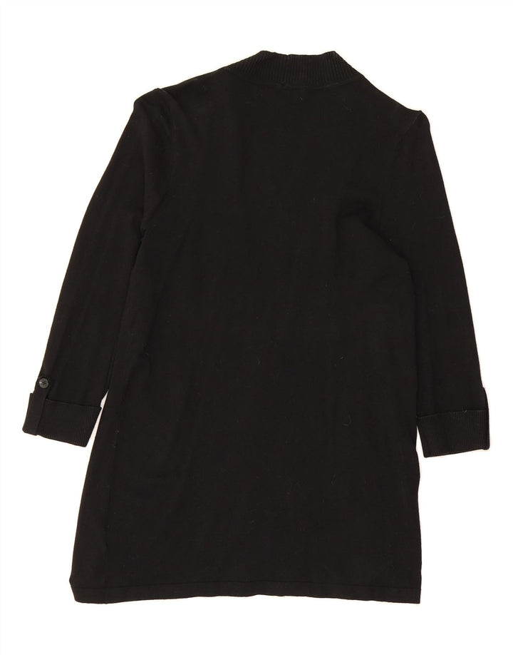LAURA ASHLEY Womens Longline Cardigan Sweater UK 12 Medium Black Vintage Laura Ashley and Second-Hand Laura Ashley from Messina Hembry 