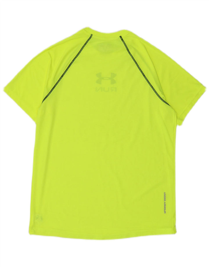 T-shirt grafica da uomo UNDER ARMOUR Heat Gear Top in poliestere verde medio