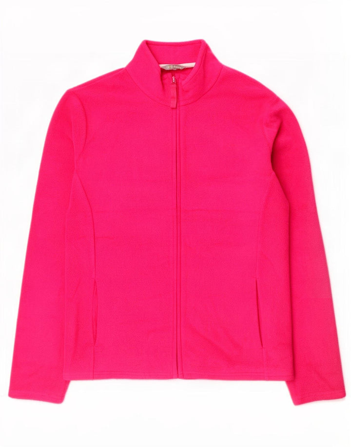 Giacca in pile da donna Marks & Spencer UK 16 grande poliestere rosa