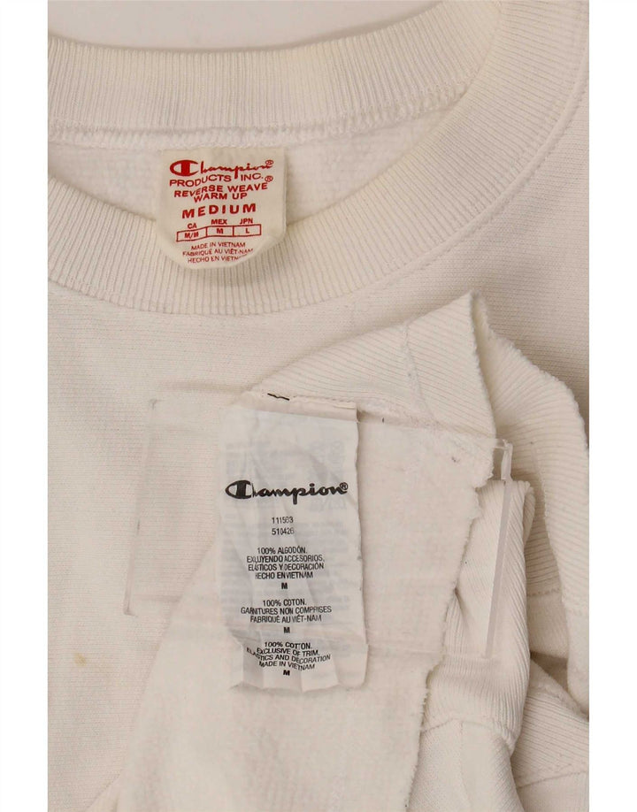 Felpa Champion da donna Reverse Weave Crop Jumper UK 14 Medium White