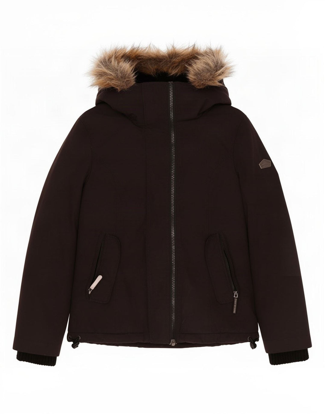 Giacca a vento con cappuccio da donna Superdry UK 10 Small Poliestere nero