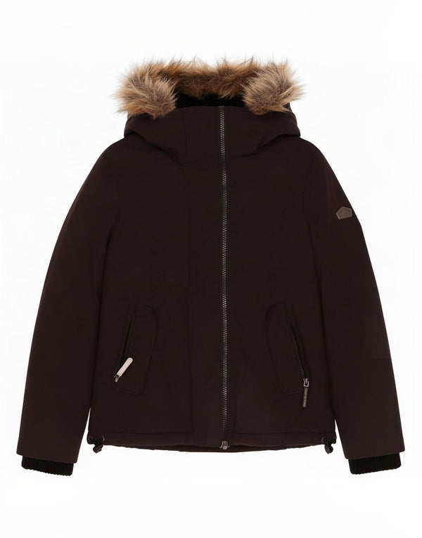 Giacca a vento con cappuccio da donna Superdry UK 10 Small Poliestere nero