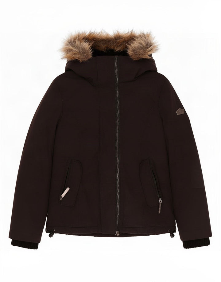 Giacca a vento con cappuccio da donna Superdry UK 10 Small Poliestere nero