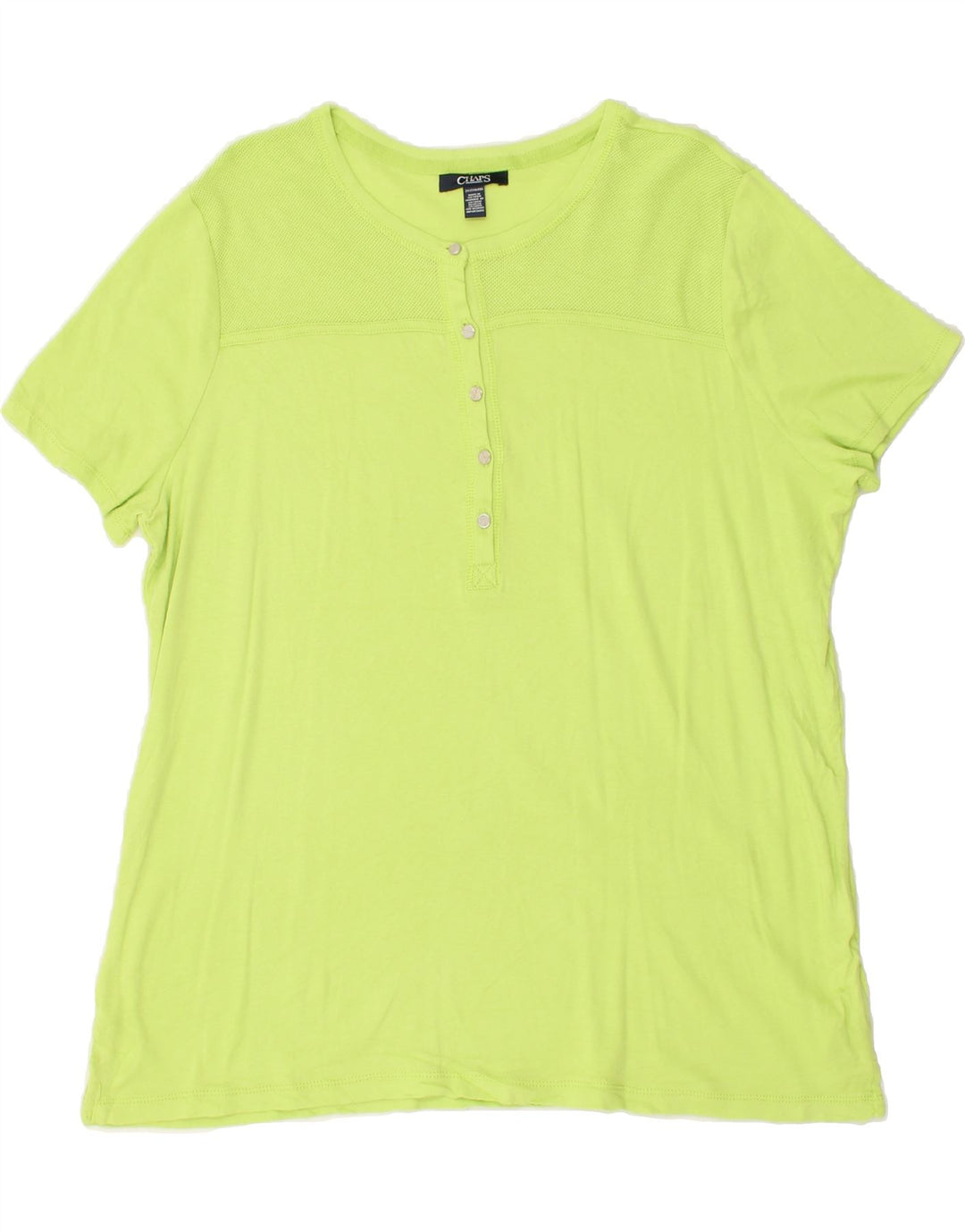 CHAPS Womens T-Shirt Top UK 20 2XL Green Cotton Vintage Chaps and Second-Hand Chaps from Messina Hembry 
