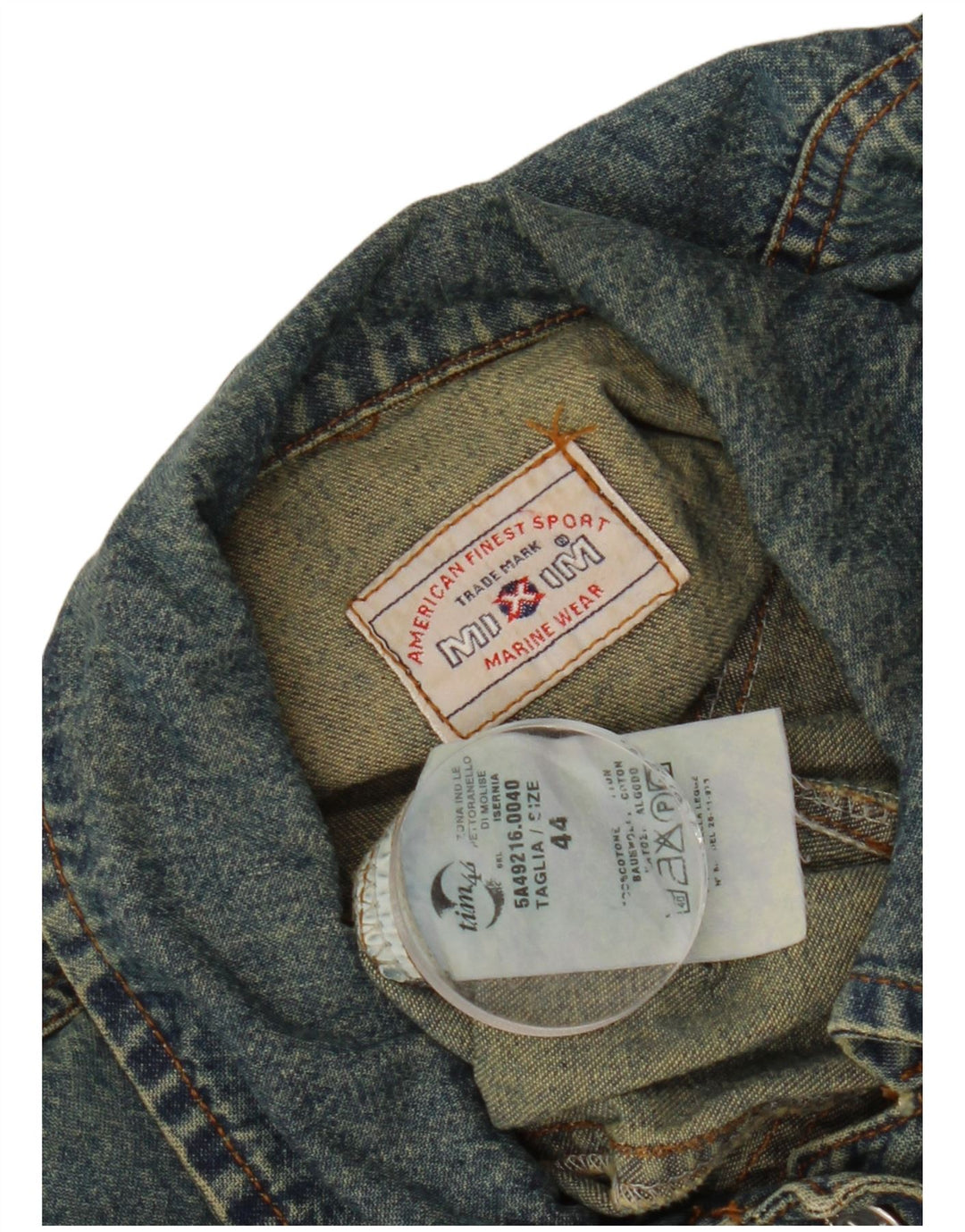 Giacca in denim corto da donna VINTAGE IT 44 Cotone blu medio