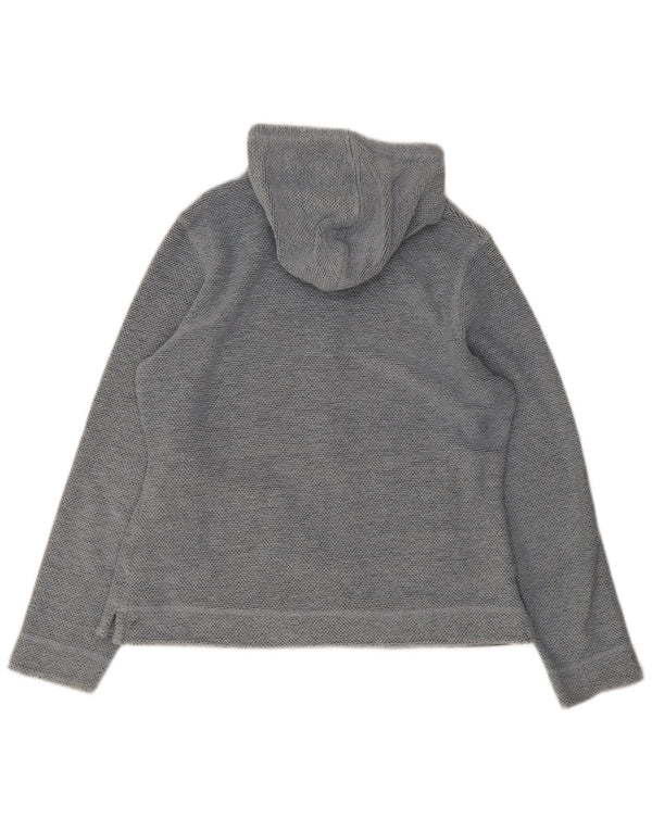 Maglione con cappuccio e zip da donna Weird Fish UK 14 Cotone blu medio