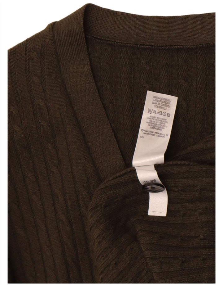 Maglione cardigan Marks & Spencer da donna St. Michael UK 14 grande kaki