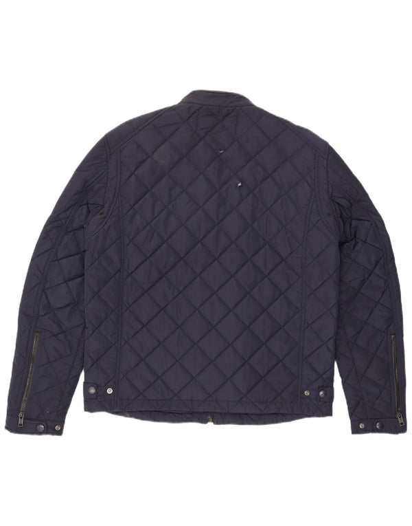 Giacca trapuntata da uomo Replay UK 40 Large in poliestere blu navy