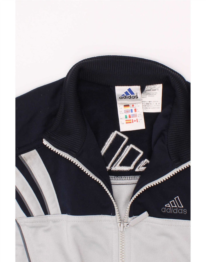 Giacca da ginnastica grafica da ragazzo Adidas 7-8 anni Blu navy Colourblock