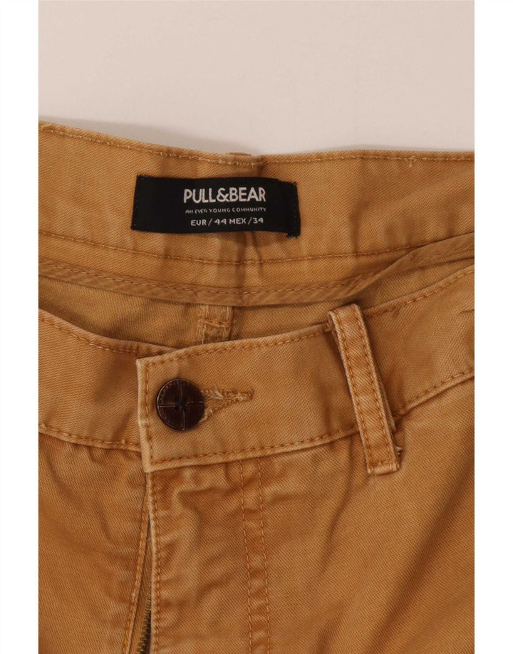 Pantaloni chino slim da uomo Pull & Bear EU 44 Large W34 L32 Cotone beige