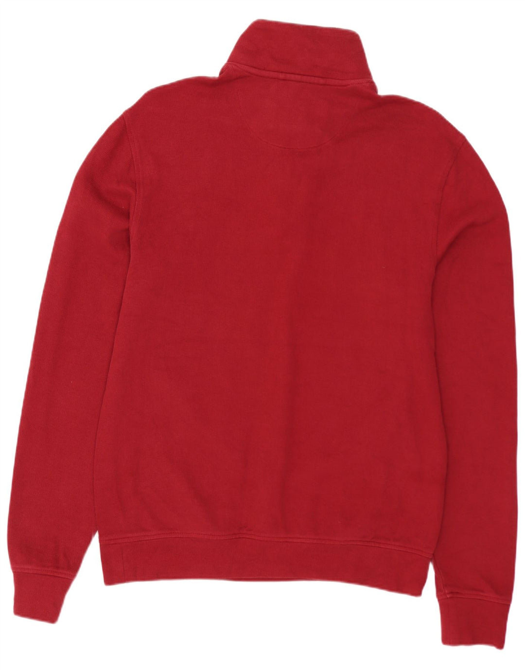 BLUE HARBOR Felpa da uomo con collo con zip, maglione piccolo in cotone rosso