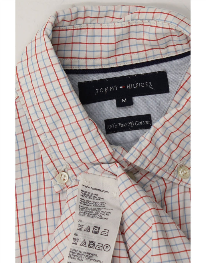 TOMMY HILFIGER Camicia da uomo in cotone a quadri rossi medi