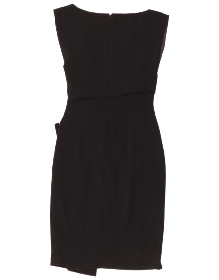 Abito tubino senza maniche Coast da donna UK 8 piccolo triacetato nero