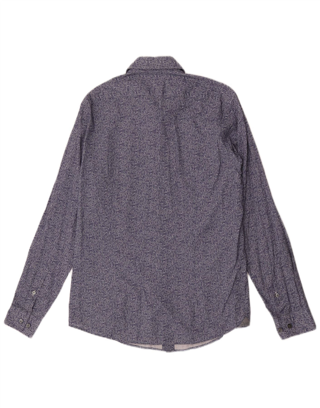 Camicia Hugo Boss da uomo vestibilità regolare in cotone geometrico blu medio