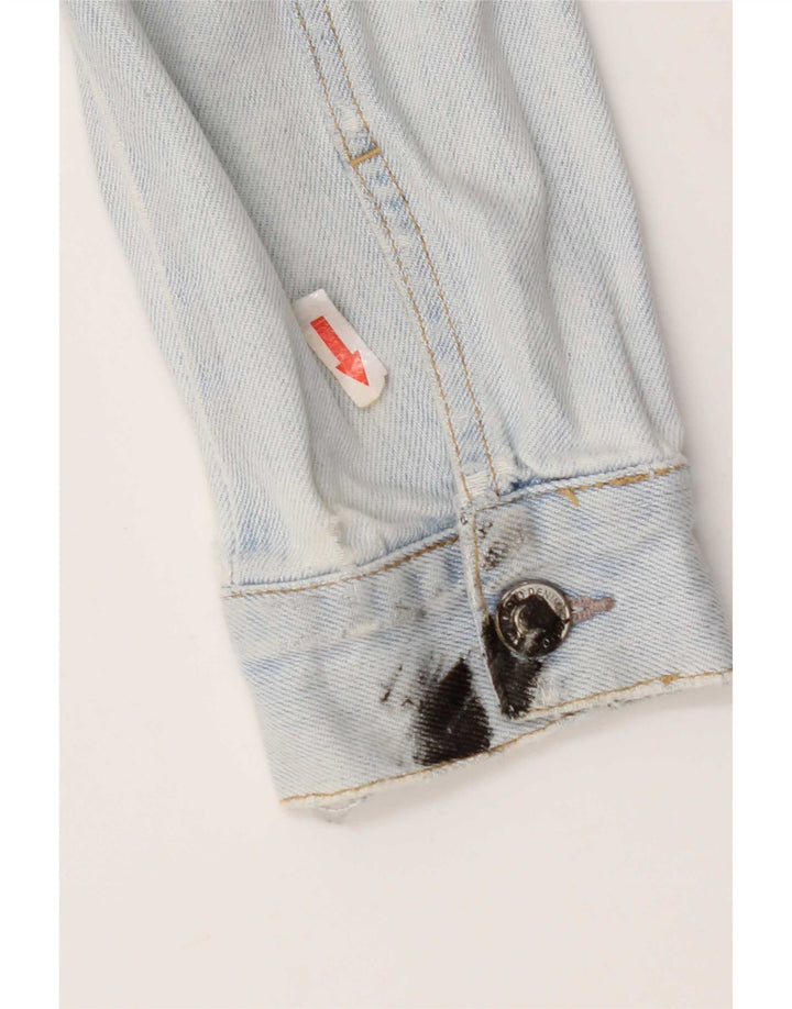 Giacca in denim da donna Topshop UK 10 piccolo cotone blu