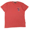 T-shirt grafica da uomo Schott Top grande in cotone rosa