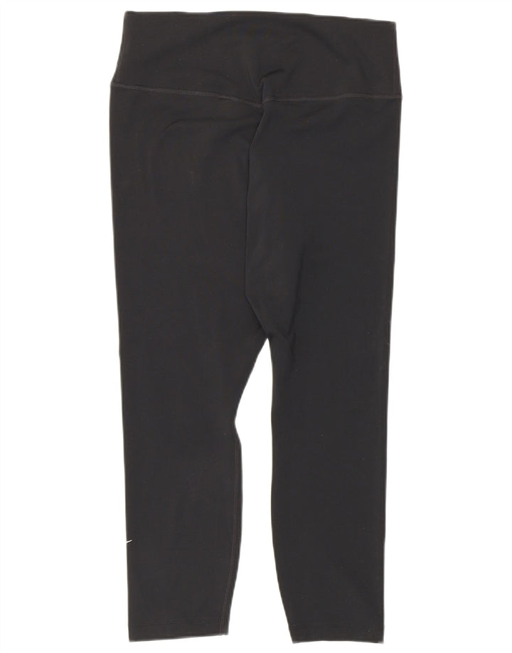 Leggings Nike Dri Fit Capri da donna UK 12 medio nero poliestere