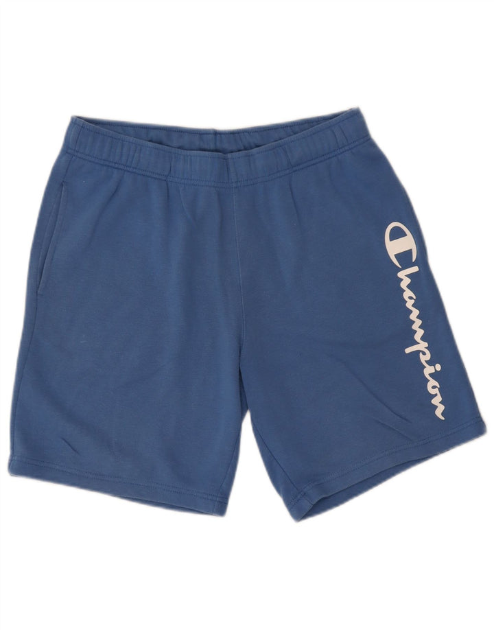 Pantaloncini sportivi grafici da uomo Champion grandi in cotone blu