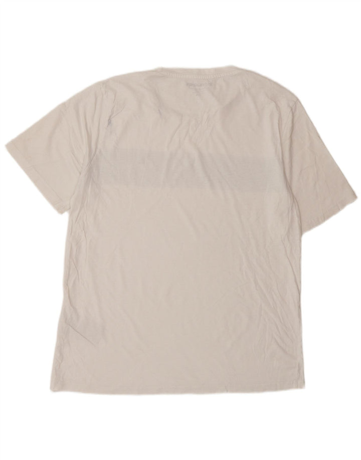 Jack & Jones T-shirt da uomo Top grande in cotone a righe bianche