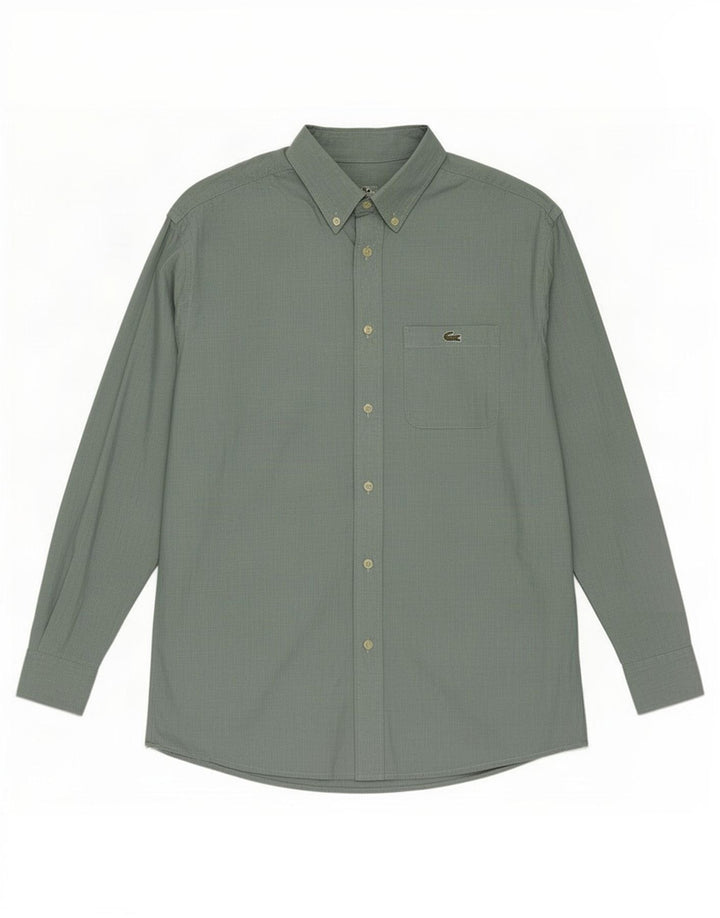 Camicia da uomo Lacoste taglia 40 cotone verde medio