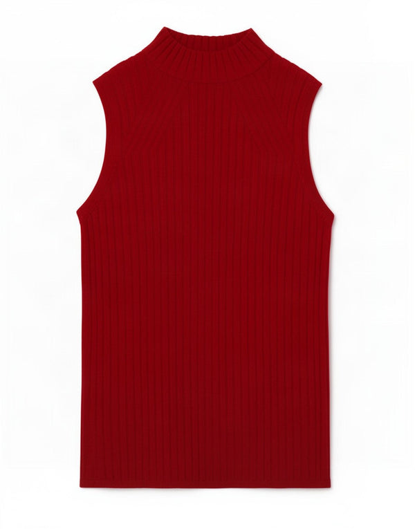 Canotta da donna Marks & Spencer UK 10 piccola viscosa rossa