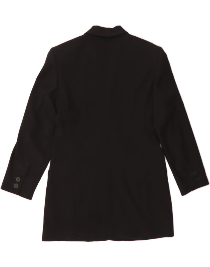 KAMANTA Womens Longline Double Breasted Blazer Jacket IT 44 Medium Black Vintage Kamanta and Second-Hand Kamanta from Messina Hembry 