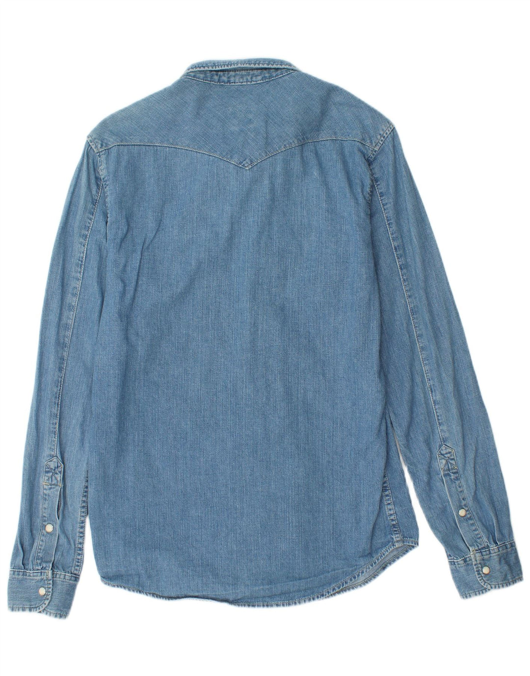 Camicia di jeans da uomo LEE in cotone blu medio