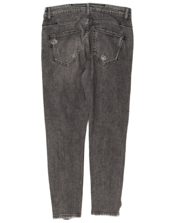 Jeans skinny effetto consumato Zara da uomo EU 40 medio W31 L28 cotone grigio