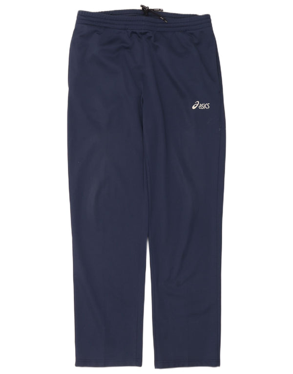 Pantaloni da tuta da donna Asics grandi sportivi in poliestere blu navy