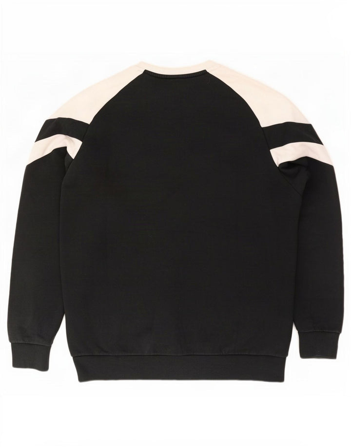 Felpa da uomo Puma Maglione medio nero in cotone color block