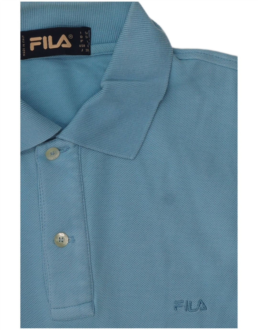 Polo da uomo Fila Large in cotone blu
