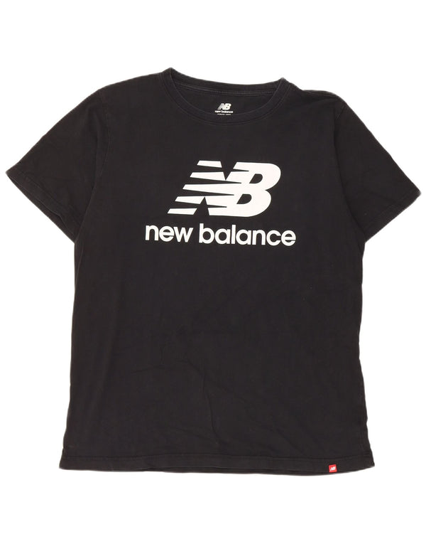 New Balance Mens Graphic T-Shirt Top XL Black