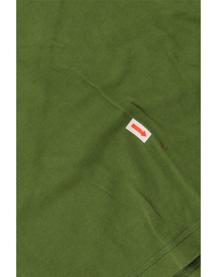 CHAMPION Maglia grafica da uomo Celtics a maniche lunghe in cotone verde largo