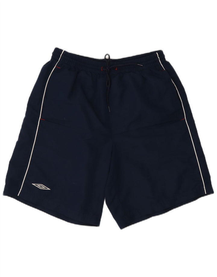 Pantaloncini sportivi grafici da uomo Umbro medio poliestere blu navy