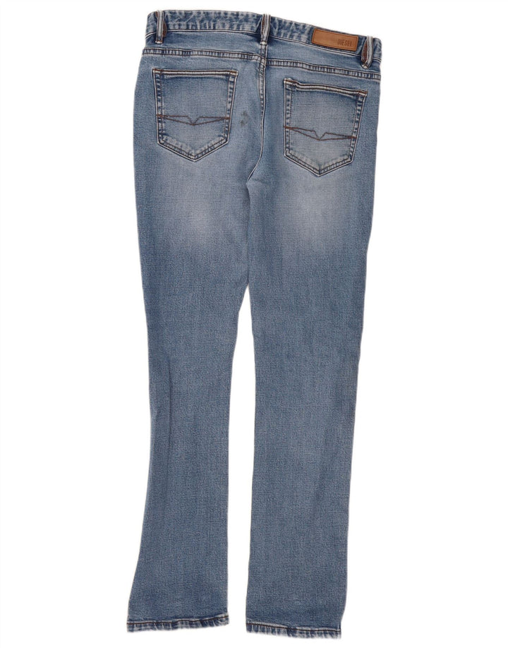 Jeans dritti da uomo Diesel W32 L32 in cotone blu