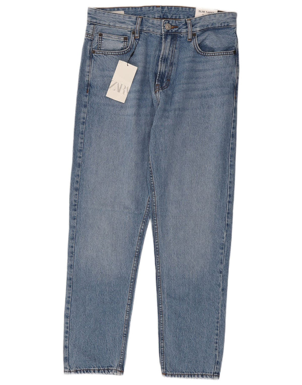 Jeans Zara da uomo slim affusolati EU 40 medio W31 L30 cotone blu