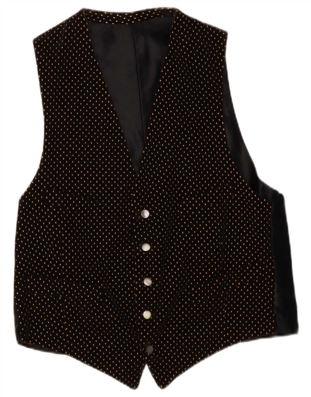 Gilet vintage da uomo piccolo a pois neri