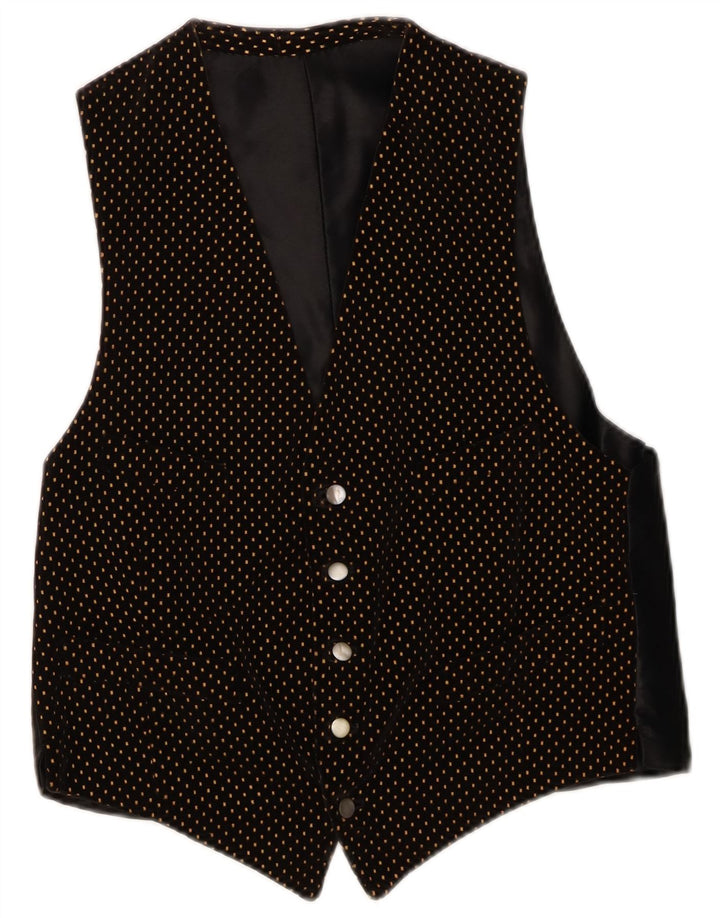 Gilet vintage da uomo piccolo a pois neri