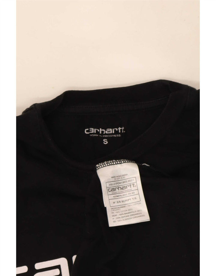 T-shirt grafica da uomo Carhartt Top piccola in cotone nero