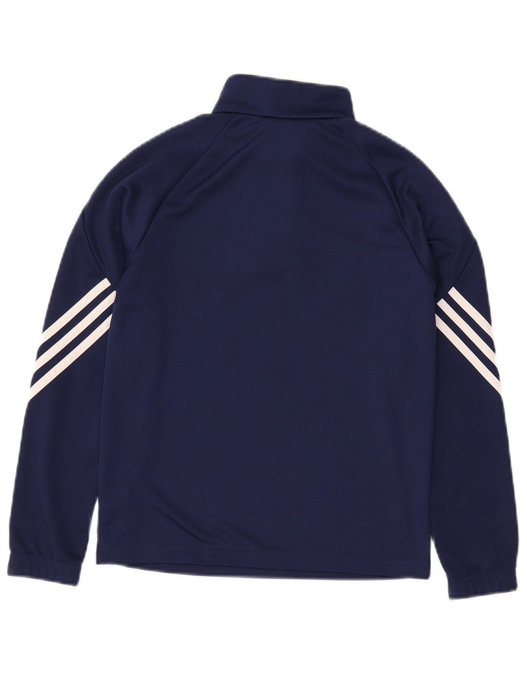 ADIDAS Boys Climalite Pullover Tracksuit Top 9-10 Years Medium Navy Blue