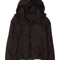 Giacca imbottita con cappuccio da donna Adidas UK 8/10 Small Poliestere nero